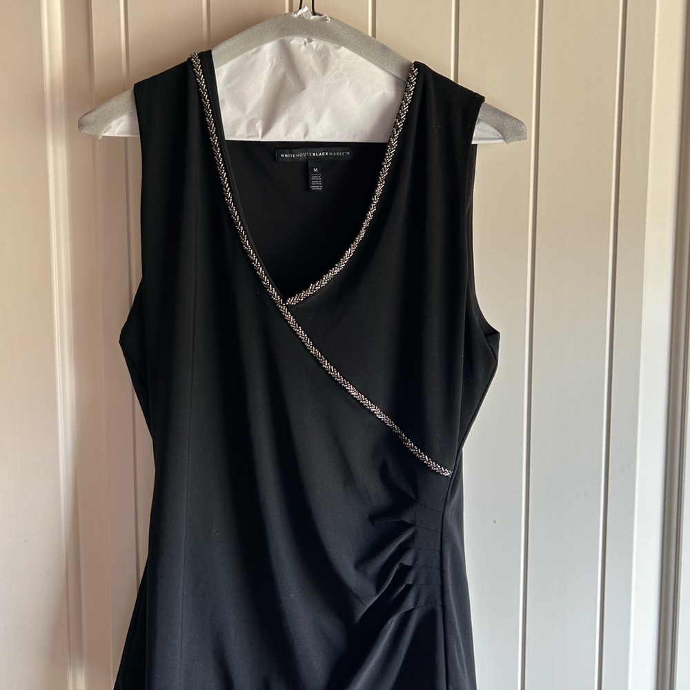 White House Black Market Asymmetrical Ruched Wrap Top